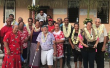 Edouard Fritch en visite à Kauehi et Fakarava