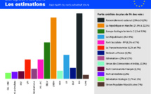 Européennes: le RN de Le Pen devance la liste Macron, les Verts créent la surprise
