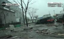 Le tsunami japonais filmé dans une voiture