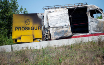 Braquage spectaculaire d'un fourgon blindé vide sur l'A43