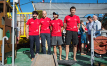 "Planète Méditerranée": retour à l'air libre, après 28 jours par 120 m de fond