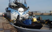 Jets de peinture et boules puantes sur les baleiniers japonais en campagne