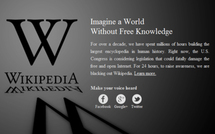 Loi antipiratage aux USA: Wikipédia et Google font écran noir pour protester