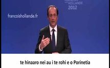 François Hollande s'adresse aux Polynésiens