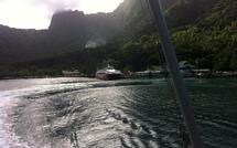 Le Terevau vient d'arriver pour assurer la desserte Papeete Moorea