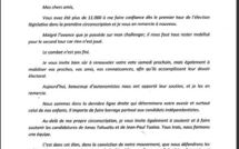 Lettre d'Edouard Fritch