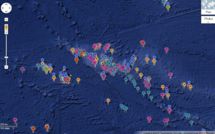 Carte interactive des points d'intérêt de la Polynésie française