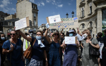 Mobilisation des salariés Hop! en colère devant le siège de la compagnie à Nantes