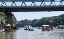 Ramer en draguant les déchets: course hongroise en mode écolo