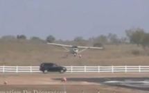 La vidéo qui fait le buzz: un avion percute un 4x4