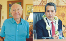 Chargés d'études de l'APF : Gaston Flosse et Marcel Tuihani témoins assistés