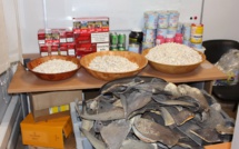 Vaste saisie d'ailerons et dents de requins à Papeete