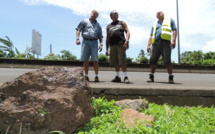 Punaauia : éboulements sur la route des plaines, la commune et le territoire décident la fermeture du passage
