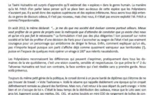 Communiqué du Tavini: Espèces et fantômes