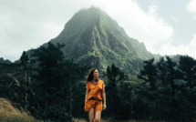 Mareva Galanter à Tahiti en famille