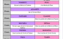 Communiqué: Le planning du tour de l'île organisé par Porinetia ora et le Here Ai'a