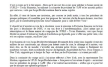 Communiqué de Tahoeraa Huirratira: " Le « New York Tour » version Jacqui Drollet "