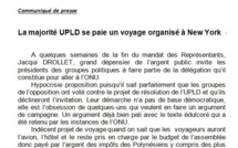 Communiqué de A Tia Porinetia: "La majorité UPLD se paie un voyage organisé à New York"