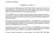 Communiqué de A Tia Porinetia: "Teiva Manutahi, c'était ça la relève?"