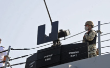 Un navire de guerre américain dans le détroit de Taïwan