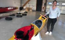 Un va’a Shell aux Sables-d’Olonne