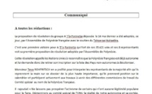 Communiqué de A Tia Porinetia