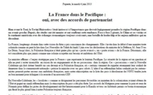 Communiqué du Tavini: "La France dans le Pacifique : oui, avec des accords de partenariat"