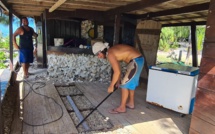 Le lagoonarium de Moorea démonté