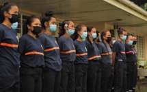 Les cadets de la sécurité de Ua Pou au Garde-à-vous