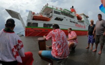 Le Terevau Piti en voyage inaugural aux Raromatai