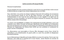 Lettre ouverte: Geffry salmon répond à jacqui Drollet