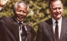 Bush père pleure la mort de Mandela... une gaffe de son porte-parole