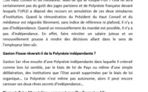 Communiqué de l'UPLD: "Le Tahoeraa prône l'indépendance ... "