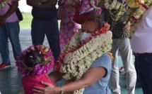 ​Christelle Lehartel en visite à Rangiroa