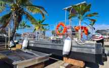 Le Vaima II prêt à nettoyer la rade de Papeete