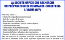 Office One recherche un Préparateur de commande - Chauffeur/Livreur