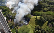 ​L'incendie de Arue vu du ciel