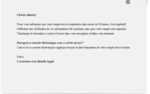Alerte phishing pour les utilisateurs d'Apple