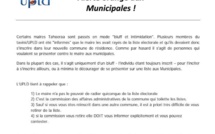Communiqué de l'UPLD: "Alerte orange aux Municipales !"