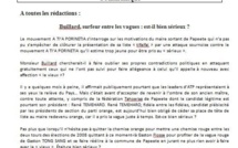 Communiqué ATP: "Buillard, surfeur entre les vagues : est-il bien sérieux ?"