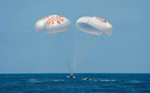 Les quatre membres d'une mission spatiale privée sont de retour sur Terre