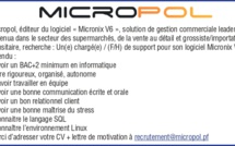 MICROPOL recherche Un(e) chargé(e) / (F/H) de support pour son logiciel Micronix V6 
