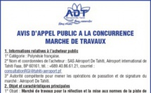 L'Aéroport de Tahiti vous informe de l'appel public à la concurrence sur le marché de travaux de la piste de l’aérodrome de RANGIROA.