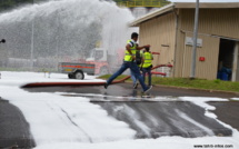 "Incendie du stock de carburant de la centrale EDT de Punaruu" (exercice de sécurité)