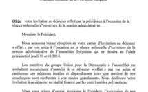 Séance solennelle de l'Assemblée: l'UPLD refuse l'invitation à déjeuner offerte par la Présidence