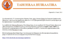 Communiqué TH: dépôt des candidatures Maina Sage et Edouard Fritch