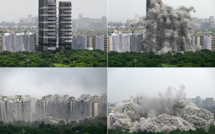 Inde: deux immeubles de 100 mètres détruits dans la banlieue de Delhi