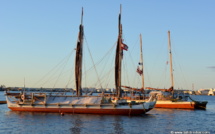 Arrivée de Hokule'a à Papeete: 5.400 km à la voile et sans instruments