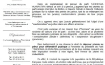 Le sénateur Tuheiava répond au Tahoeraa