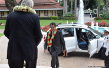 Gaston Flosse remet la Présidence à Edouard Fritch